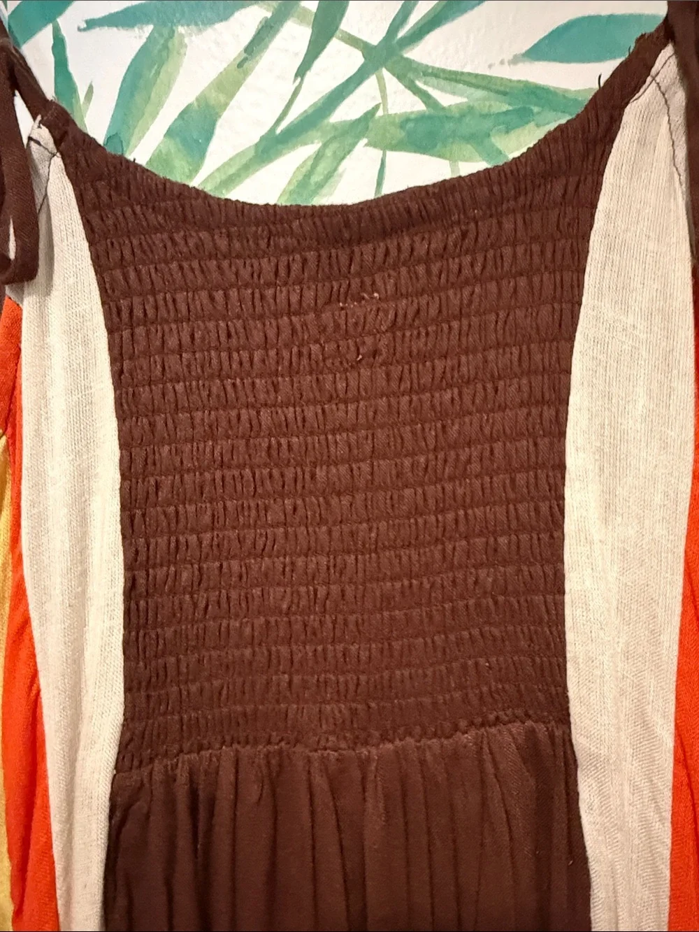 Free People Colorblock Maxi Dress - Brown, Cream, Yellow, Orange
